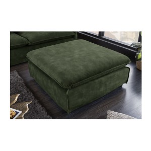 Pouf KALIA en velours vert foncé mis en situation