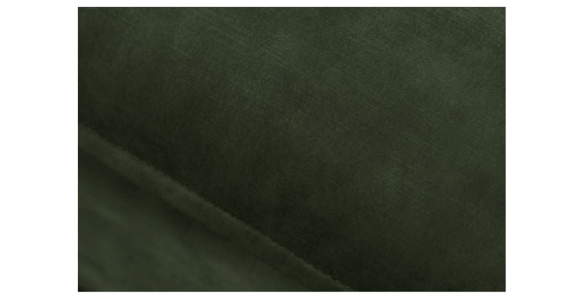 Zoom sur l'assise du pouf KALIA en velours vert foncé