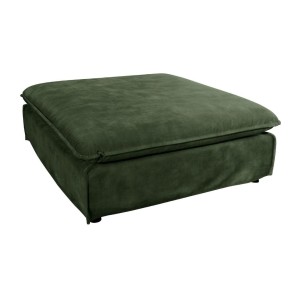 Pouf KALIA en velours vert foncé