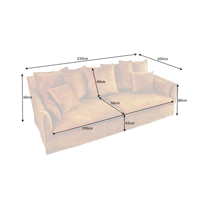 Ecksofa KALIA – Senfgelb – 4 Sitzer – wechselbarer Winkel – aus Samt – zeitgenössisch