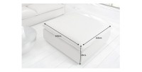 Dimensions du pouf KALIA blanc