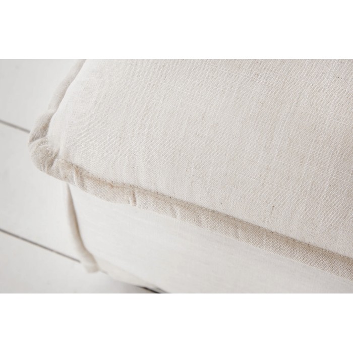 Zoom sur l'assise du pouf KALIA blanc