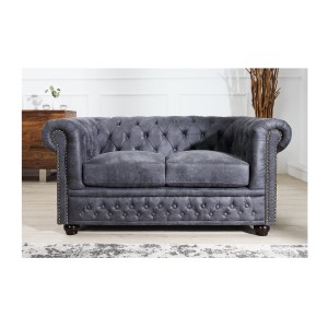 Canapé 2 places EDGAR gris mis en situation