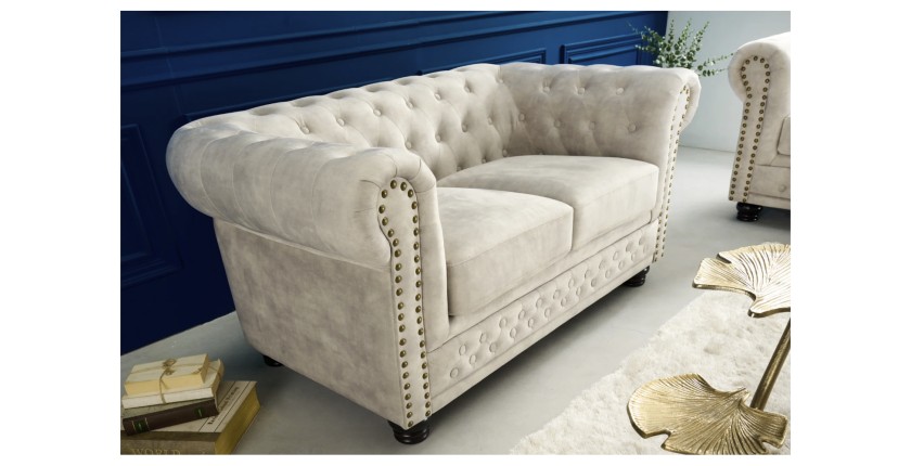 Canapé 2 places EDGAR blanc mis en situation