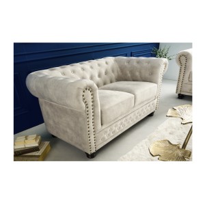 Canapé 2 places EDGAR blanc mis en situation