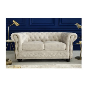 Canapé 2 places EDGAR blanc vu de face