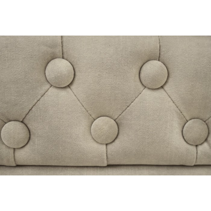 Canapé droit EDGAR – Champagne wit – 2 zitplaatsen – Barokstijl