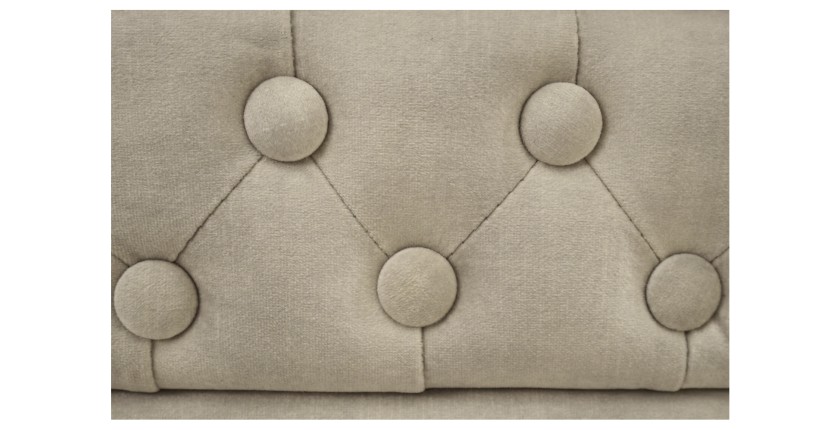 Zoom sur la texture du canapé 2 places EDGAR blanc