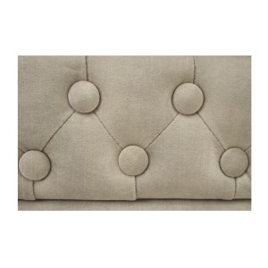 Zoom sur la texture du canapé 2 places EDGAR blanc