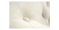 Zoom sur les motifs du canapé 2 places EDGAR blanc