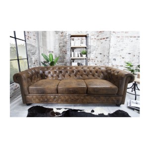 Canapé 3 places EDGAR marron mis en situation