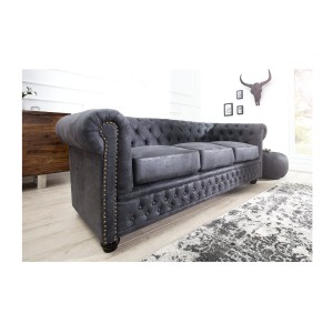 Canapé 3 places EDGAR gris mis en situation