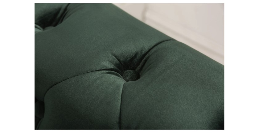 Zoom sur le dossier du canapé 3 places EDGAR vert