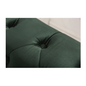 Canapé derecho EDGAR – Verde esmeralda – 3 plazas – Terciopelo estilo barroco