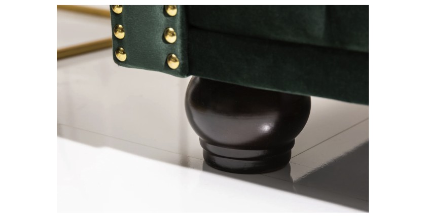 Zoom sur l'un des pieds du canapé 3 places EDGAR vert