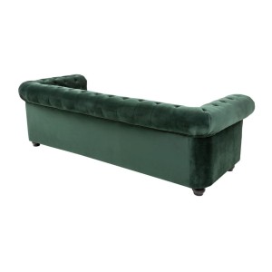 Canapé derecho EDGAR – Verde esmeralda – 3 plazas – Terciopelo estilo barroco