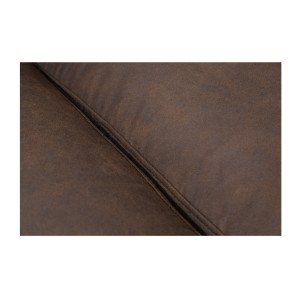 Zoom sur la texture du canapé 3 places EDGAR marron chocolat