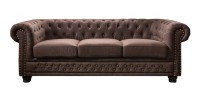 Canapé 3 places EDGAR marron chocolat