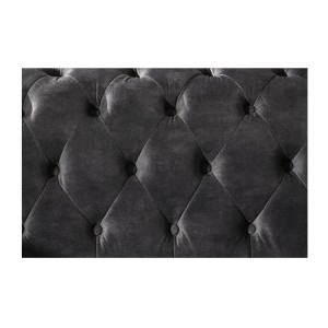 Zoom sur les motifs du canapé 3 places EDGAR gris foncé