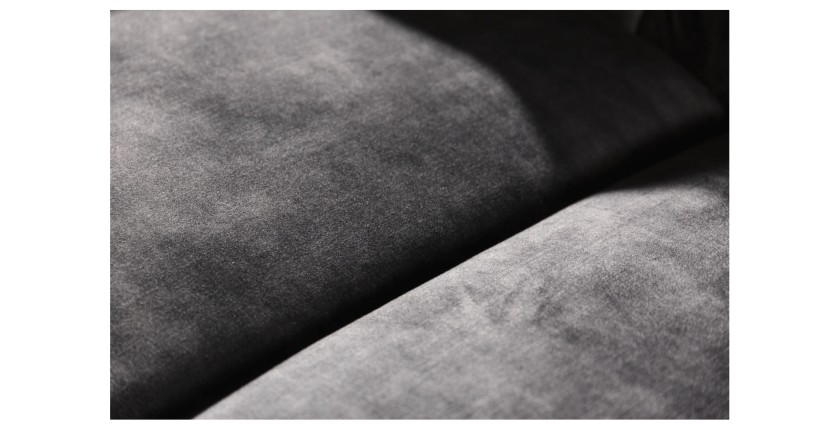 Zoom sur l'assise du canapé 3 places EDGAR gris foncé