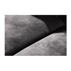 Zoom sur l'assise du canapé 3 places EDGAR gris foncé