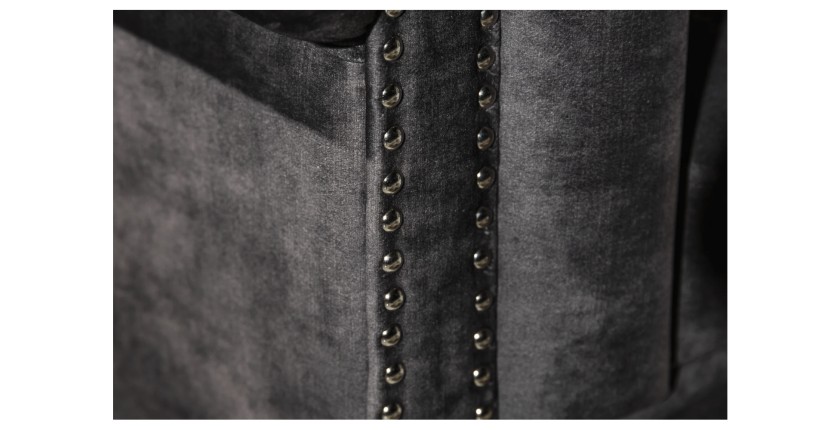 Zoom sur la structure du canapé 3 places EDGAR gris foncé