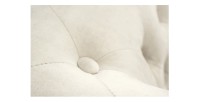 Zoom sur la texture du canapé droit 3 places EDGAR blanc