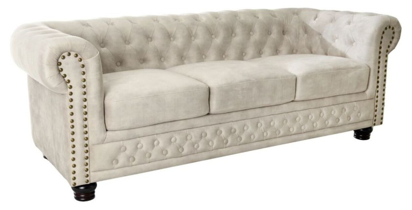 Canapé droit 3 places EDGAR blanc