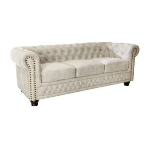 Canapé droit 3 places EDGAR blanc