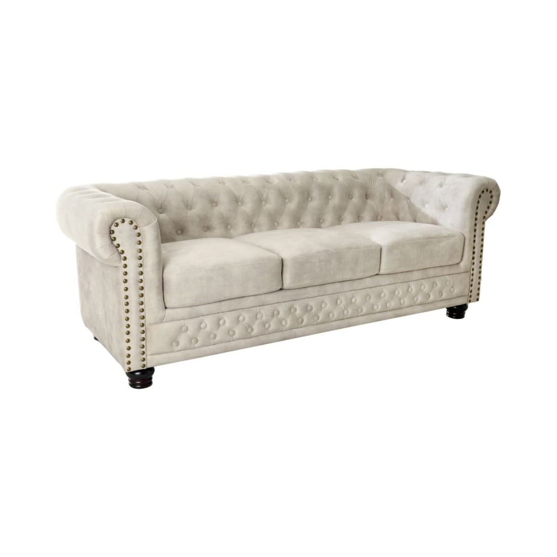 Canapé droit 3 places EDGAR blanc