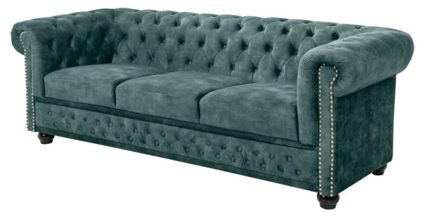 Canapé 3 places EDGAR bleu canard