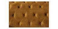 Zoom sur les motifs du canapé 3 places EDGAR jaune moutarde