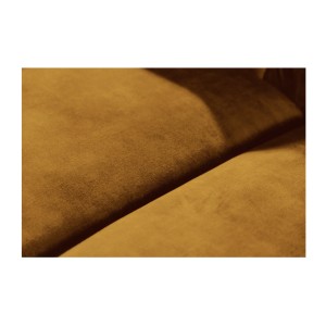 Zoom sur l'assise du canapé 3 places EDGAR jaune moutarde