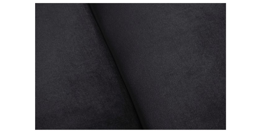 Zoom sur la texture du canapé 3 places droit EDGAR noir