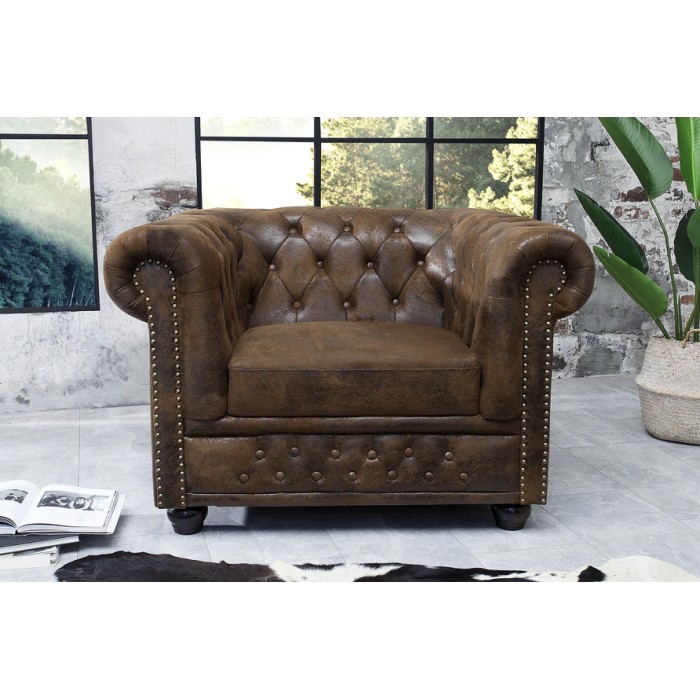 Sillón EDGAR – Marrón – Estilo barroco