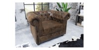 Fauteuil EDGAR marron mis en situation