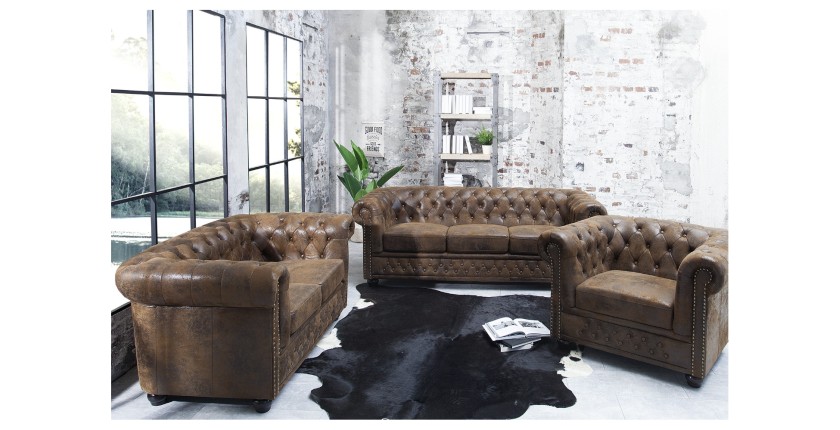 Ensemble de salon EDGAR marron