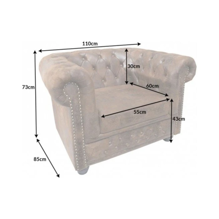 Sillón EDGAR – Marrón – Estilo barroco