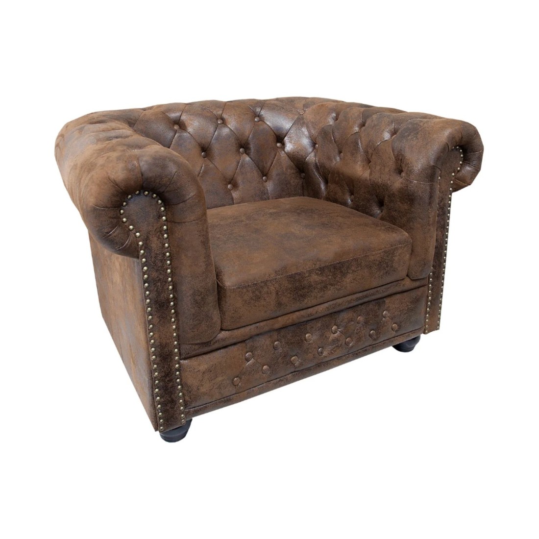 Fauteuil EDGAR marron