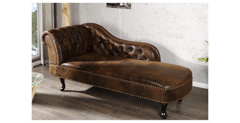 Méridienne EDGAR marron vu de haut