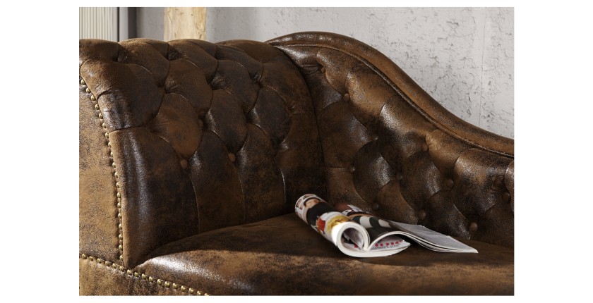 Zoom sur le dossier de la méridienne EDGAR marron