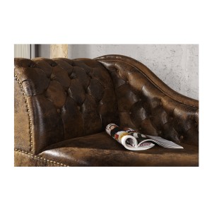 Zoom sur le dossier de la méridienne EDGAR marron