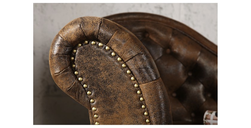 Zoom sur les détails de la méridienne EDGAR marron