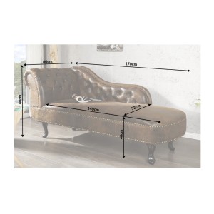 Dimensions du méridienne EDGAR marron