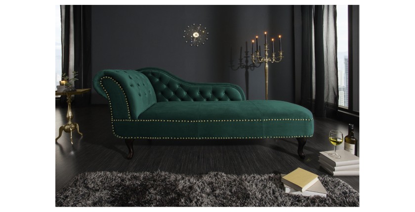 Méridienne EDGAR verte vu de face