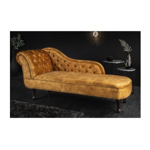 Méridienne EDGAR jaune moutarde mise en situation