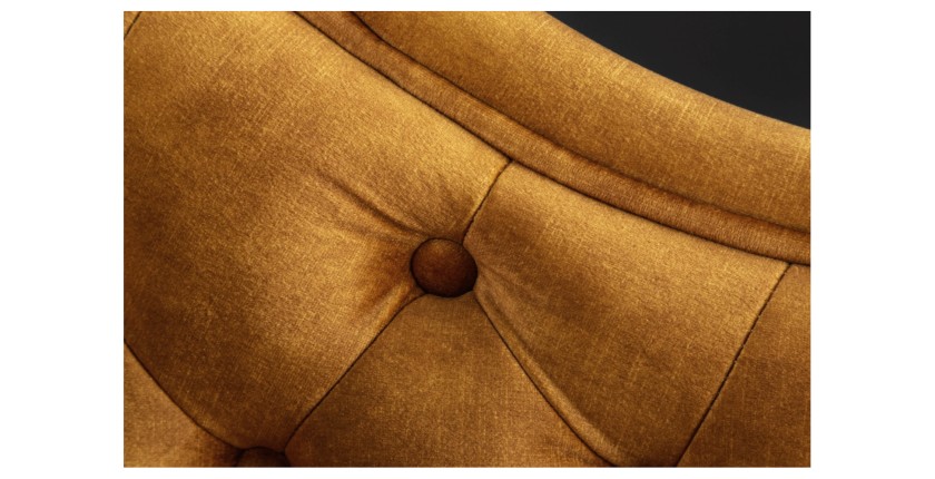 Zoom sur les détails de la méridienne EDGAR jaune moutarde