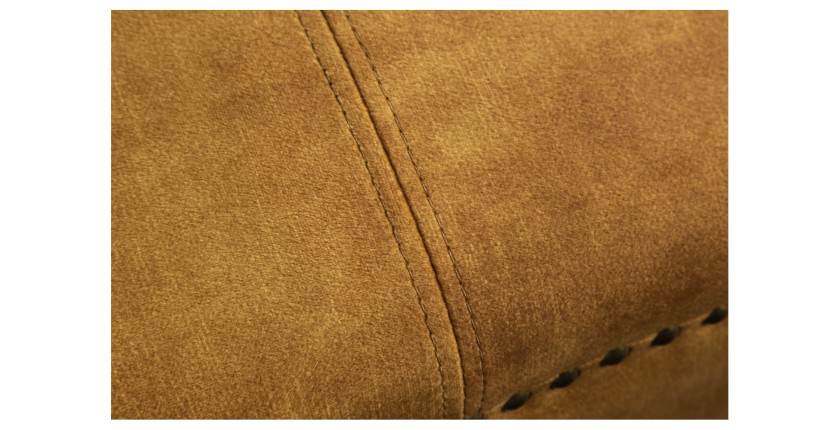 Zoom sur l'assise de la méridienne EDGAR jaune moutarde