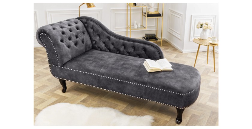 Méridienne EDGAR grise perle vu de haut