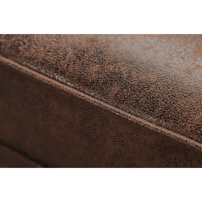 Ecksofa EDGAR – Schokoladenbraun – 4 Sitzer – Rechter Winkel im Barockstil